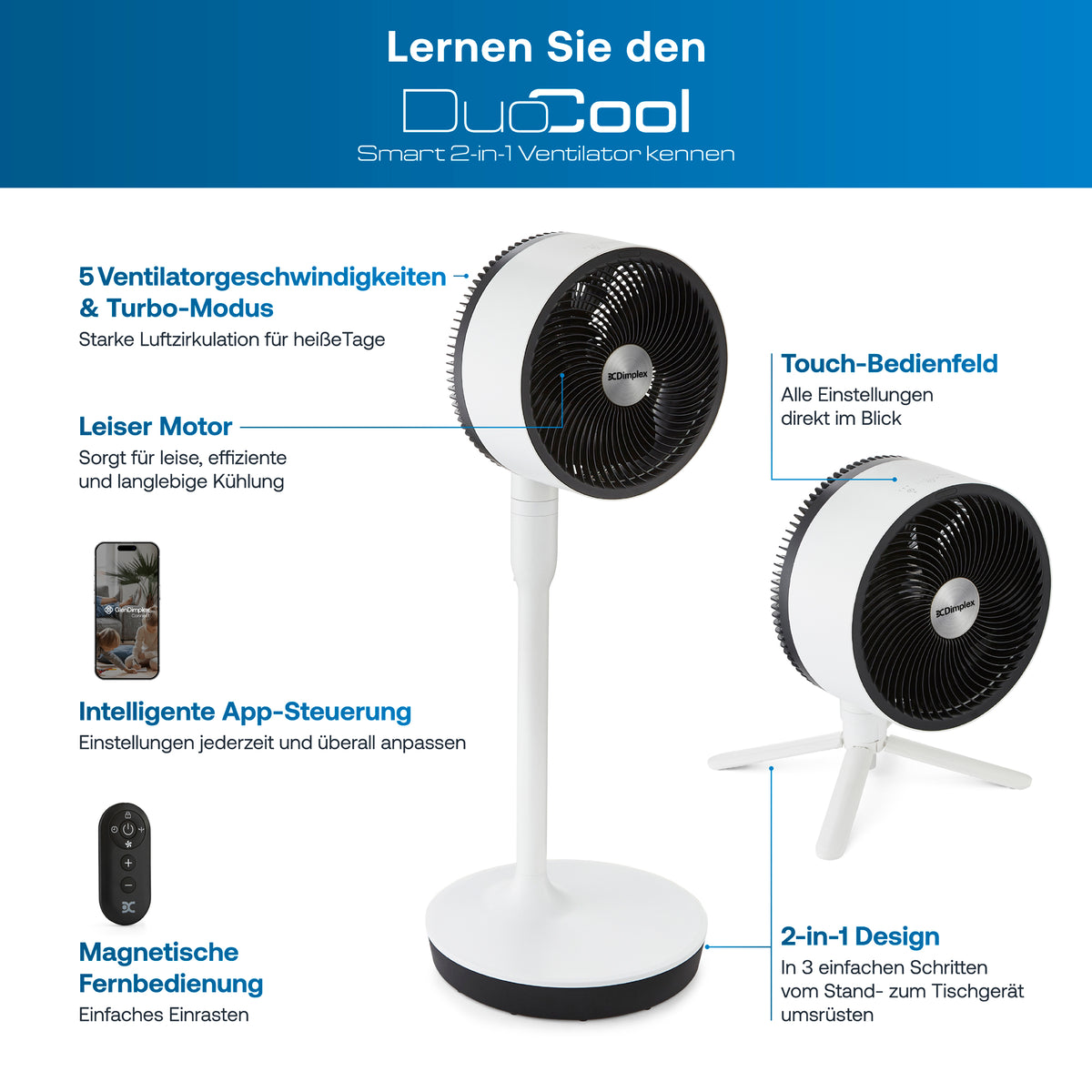 DuoCool Smart 2-in-1 Standventilator