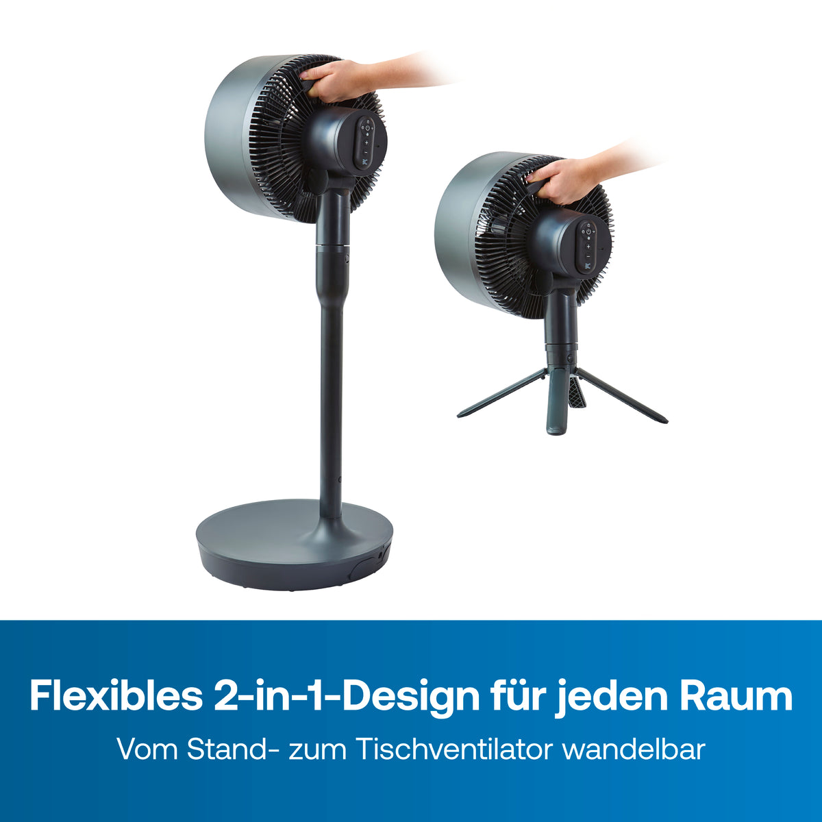 DuoCool Smart 2-in-1 kabelloser Standventilator