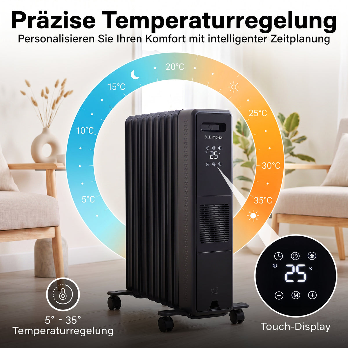 Eco Edge mobiler elektrischer Heizkörper