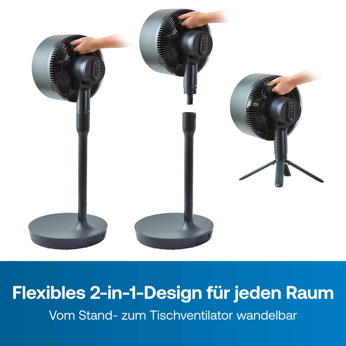 DuoCool Smart 2-in-1 kabelloser Standventilator