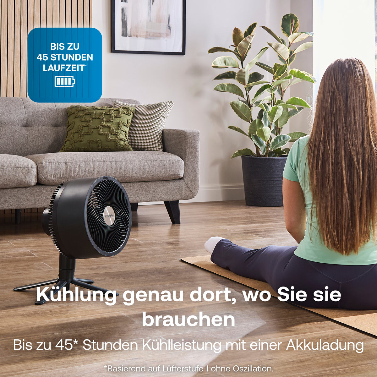 DuoCool Smart 2-in-1 kabelloser Standventilator