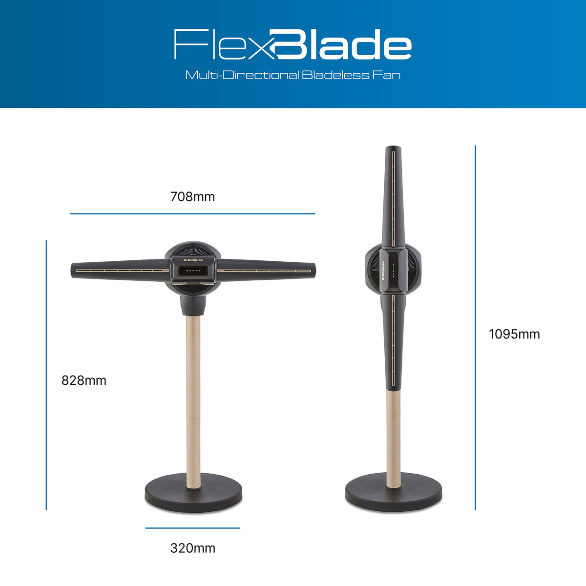 Flexblade Multidirektionaler rotorloser Ventilator